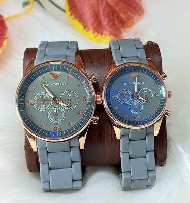 Unisex Couple Watches Set Quartz Black Rose Gold