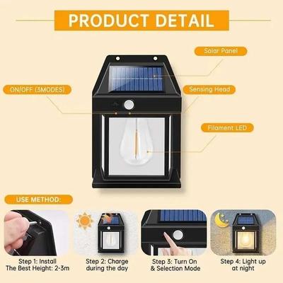 Solar Induction Wall Lamp Motion Sensor Outdoor LED