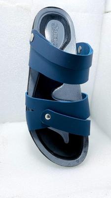 Men Blue Synthetic Leather Casual Sandals