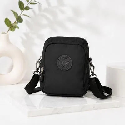 Multicolor Zipper Backpack with Belt for Women