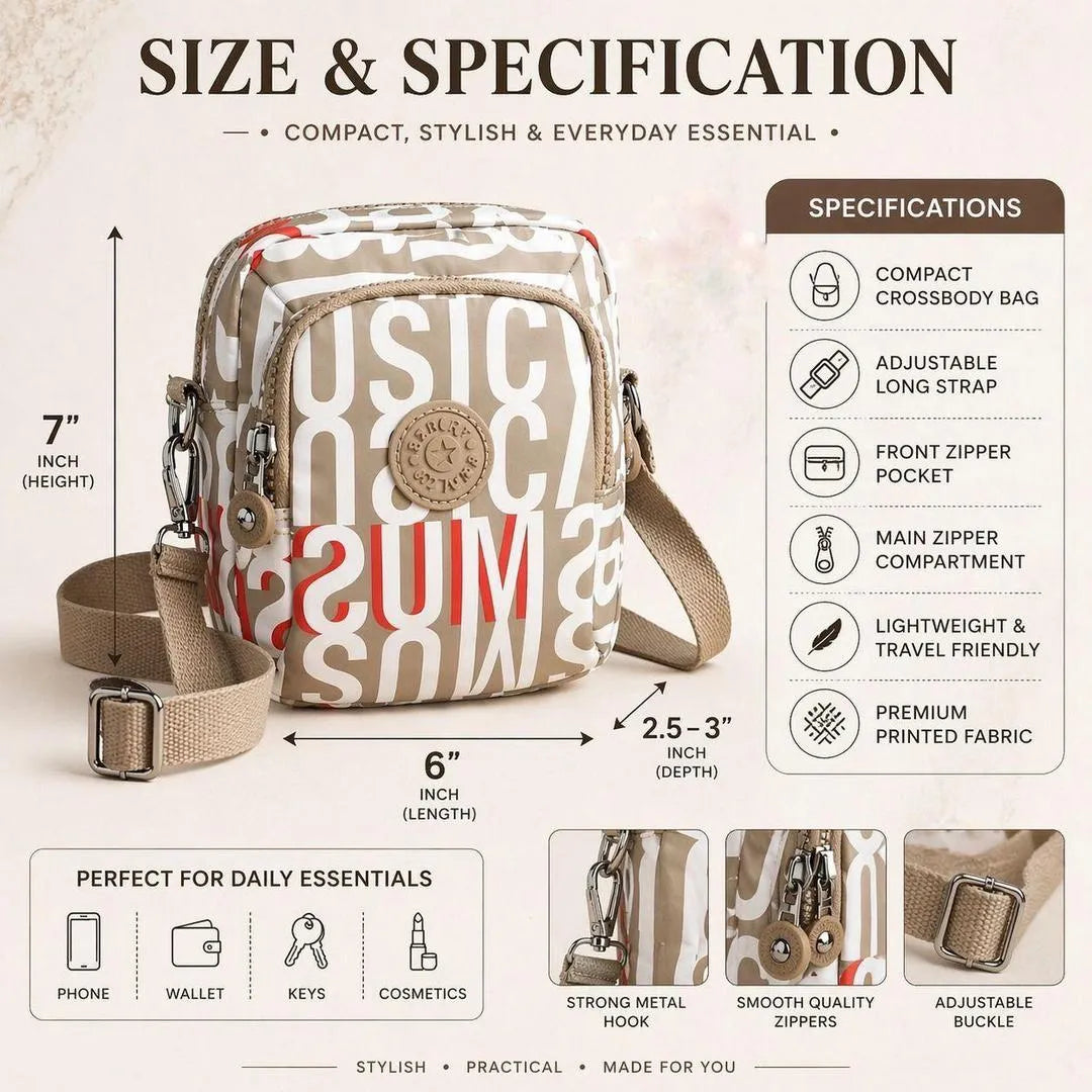 Multicolor Zipper Backpack with Belt for Women