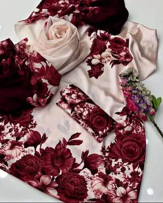 3 Pcs Women's Unstitched Printed Suit