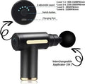 Mini Massage Gun Black 2000mAh ABS