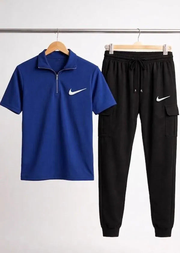 Blue Cotton Track Suit for Women Medium to XL