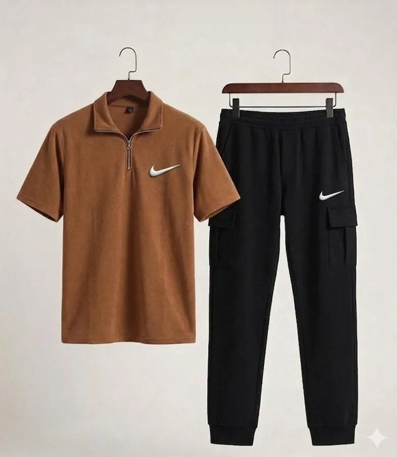 Brown Cotton Track Suit for Women Medium to XL